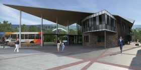 Work has begun on a new bus station in Merthyr Tydfil