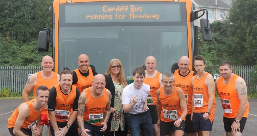 Cardiff Bus running for Headway 