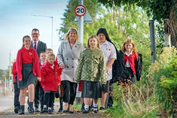 “We now feel safer to walk to school” Caldicot school pupils tell Deputy Minister