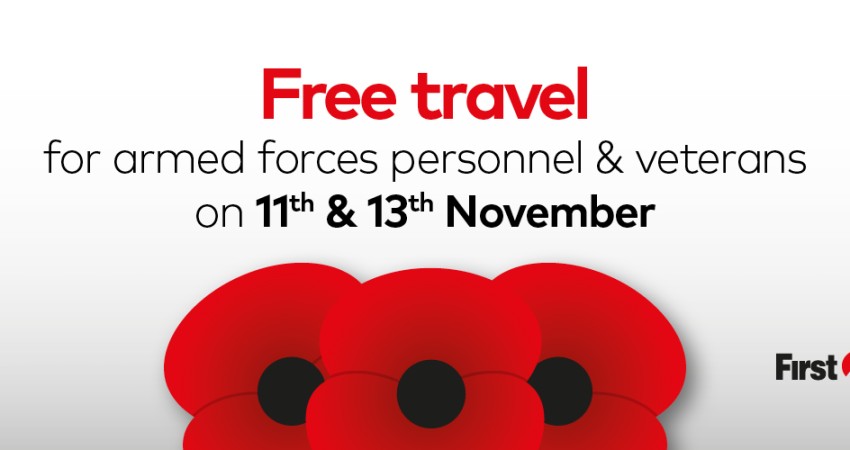 First Bus offers free travel for Remembrance Day and Remembrance Sunday First Bus offers free travel for Remembrance Day and Remembrance Sunday