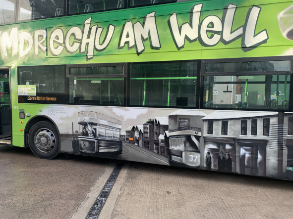 Street Art Style Bus to Honour our city Street Art Style Bus to Honour our city