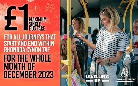 Cheaper bus travel within Rhondda Cynon Taf this December Cheaper bus travel within Rhondda Cynon Taf this December