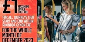 Cheaper bus travel within Rhondda Cynon Taf this December
