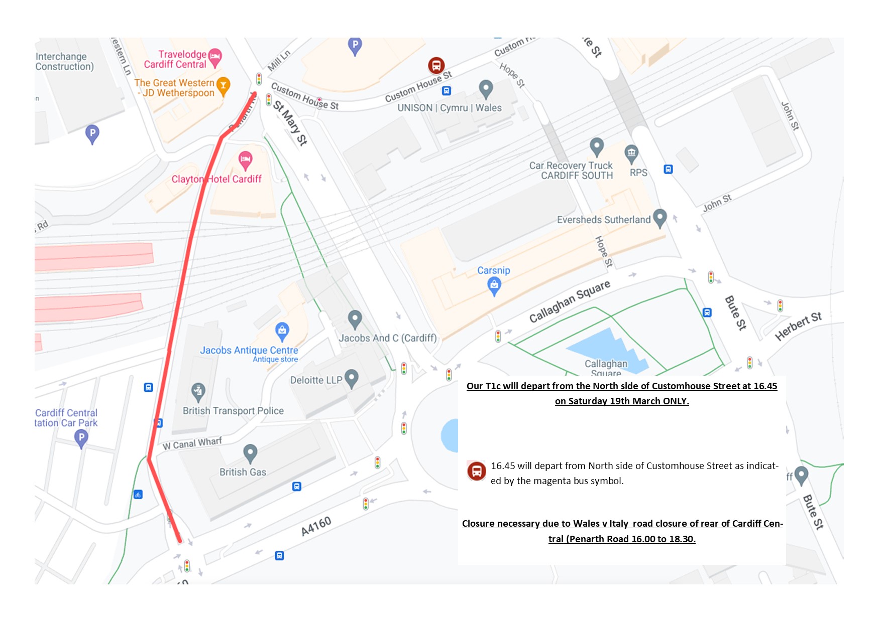 Cardiff city centre road closures in place