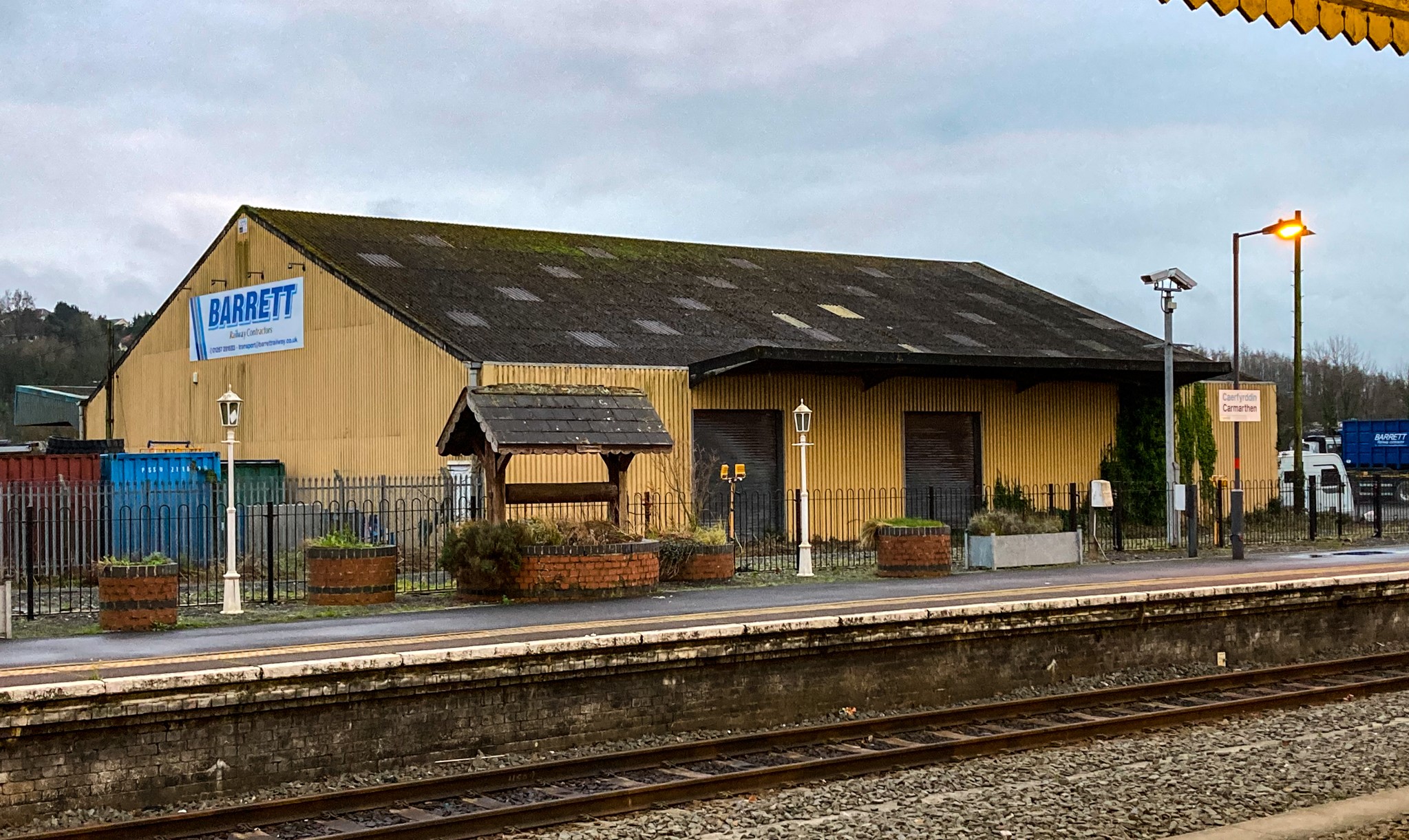 Zoe from Ramblers Cymru at Carmarthen Train Station